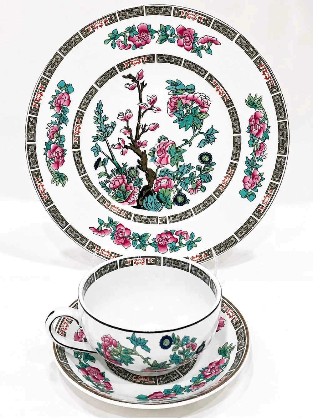 John Maddock & Sons “Indian Tree” Fine China Place Setting | Plate, Cup & Saucer